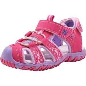 imageApakowa Kids Boys Girls Soft Sole Close Toe Sport Beach Sandals ToddlerLittle KidPeach