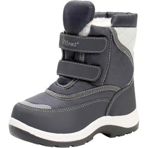 imageApakowa Kids Boys Girls Winter Snow Boots ToddlerLittle KidGrey