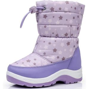 imageApakowa Kids Girls Cold Weather Snow Boots ToddlerLittle KidPurple0328