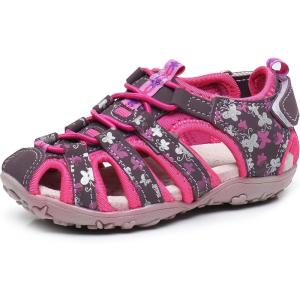 imageApakowa Kids Girls Soft Sole Closed Toe Sandals Summer Shoes with Arch Support ToddlerLittle KidY1030purple