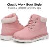 imageApakowa Toddler Little Boys Water Resistant Ankle Work Boots ToddlerLittle KidPink889