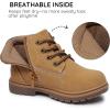 imageApakowa Toddler ampamp Little Kid Boys Girls Boots Fall Early Winter Work Boots with Side Zipper ToddlerLittle KidCamelmesh Lined