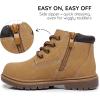 imageApakowa Toddler ampamp Little Kid Boys Girls Boots Fall Early Winter Work Boots with Side Zipper ToddlerLittle KidCamelmesh Lined