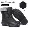 imageApakowa Boys Girls Winter Snow Boots  Waterproof Insulated Cold Weather Boots with Side Zipper Drawstring Closure ampamp AntiSlip SoleBlack578
