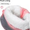 imageApakowa Boys Girls Winter Snow Boots  Waterproof Insulated Cold Weather Boots with Side Zipper Drawstring Closure ampamp AntiSlip SolePink