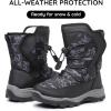 imageApakowa Kids Boys Girls Cold Weather Water Resistant Winter Snow Boots ToddlerLittle KidBig KidH7321black