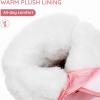 imageApakowa Kids Boys Girls Cold Weather Water Resistant Winter Snow Boots ToddlerLittle KidBig KidH7321pink
