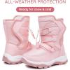imageApakowa Kids Boys Girls Cold Weather Water Resistant Winter Snow Boots ToddlerLittle KidBig KidH7321pink