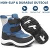 imageApakowa Kids Boys Girls Winter Snow Boots ToddlerLittle KidArctic Blue