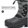 imageApakowa Kids Boys Girls Winter Snow Boots Waterproof Outdoor Insulated Snow Boots Little KidBig KidBlackgrey3306