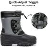 imageApakowa Kids Boys Girls Winter Snow Boots Waterproof Outdoor Insulated Snow Boots Little KidBig KidBlackgrey3306
