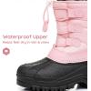 imageApakowa Kids Boys Girls Winter Snow Boots Waterproof Outdoor Insulated Snow Boots Little KidBig KidPink3307