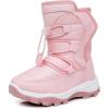 imageApakowa Kids Boys Girls Cold Weather Water Resistant Winter Snow Boots ToddlerLittle KidBig KidH7321pink