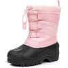 imageApakowa Kids Boys Girls Winter Snow Boots Waterproof Outdoor Insulated Snow Boots Little KidBig KidPink3307