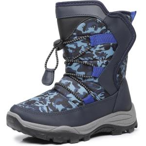 imageApakowa Kids Boys Girls Cold Weather Water Resistant Winter Snow Boots ToddlerLittle KidBig KidH7321navy