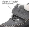 imageApakowa Toddler Boys Girls Winter Snow Boots  Warm Lined Cozy Boots for Cold Weather with Hook and Loop Closure ToddlerLittle KidCharcoalgray