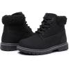 image:imageApakowa Toddler amp Little Kid Boys Girls Boots Fall Early Winter Work Boots with Side Zipper ToddlerLittle KidBlackshort Plushlined