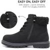 image:imageApakowa Toddler amp Little Kid Boys Girls Boots Fall Early Winter Work Boots with Side Zipper ToddlerLittle KidBlackshort Plushlined