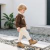 image:imageApakowa Toddler amp Little Kid Boys Girls Boots Fall Early Winter Work Boots with Side Zipper ToddlerLittle KidCamelmesh Lined