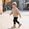 image:imageApakowa Toddler amp Little Kid Boys Girls Boots Fall Early Winter Work Boots with Side Zipper ToddlerLittle KidCamelshort Plushlined