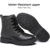 image:imageApakowa Gilrs Combat Boots Side Zipper Ankle Booties ToddlerLittle KidBig KidSparklyblack