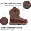 image:imageApakowa Baby amp Toddler Cowboy Boots for Boys Girls Infant Baby Cowboy Cowgirl Western Boots Round Toe All Seasons 636 Months InfantToddlerBrown