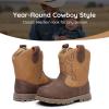 image:imageApakowa Baby amp Toddler Cowboy Boots for Boys Girls Infant Baby Cowboy Cowgirl Western Boots Round Toe All Seasons 636 Months InfantToddlerCamelbrown
