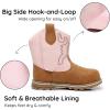 image:imageApakowa Baby amp Toddler Cowboy Boots for Boys Girls Infant Baby Cowboy Cowgirl Western Boots Round Toe All Seasons 636 Months InfantToddlerPinkbrown