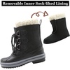 image:imageApakowa Kids Boys Girls Waterproof Snow Boots Outdoor Insulated Fur Winter Warm Duck Boots Little KidBig Kid