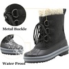 image:imageApakowa Kids Boys Girls Waterproof Snow Boots Outdoor Insulated Fur Winter Warm Duck Boots Little KidBig Kid