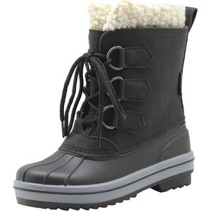 image:imageApakowa Kids Boys Girls Waterproof Snow Boots Outdoor Insulated Fur Winter Warm Duck Boots Little KidBig Kid
